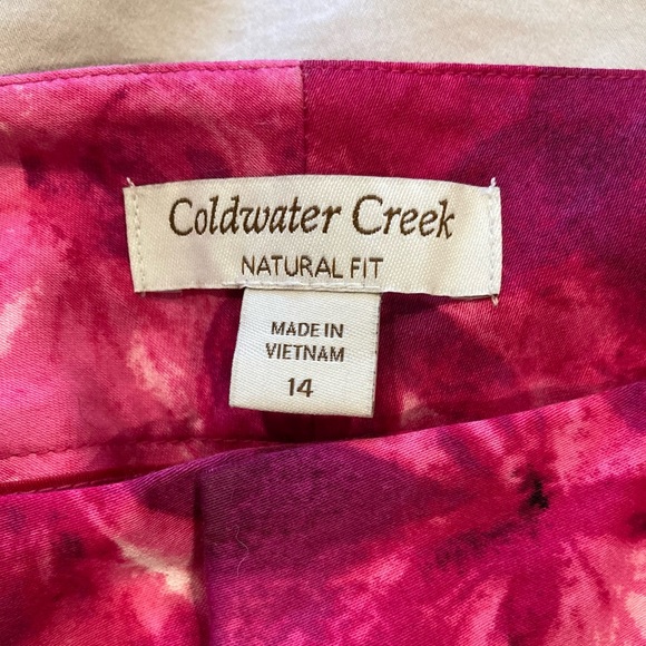 Coldwater Creek Capri 14 Pink Floral Watercolor 36x21 Natural Fit - Picture 3 of 3